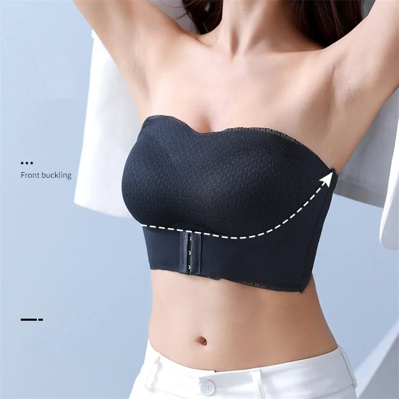 Push Up Bra Front Closure Strapless Underwear